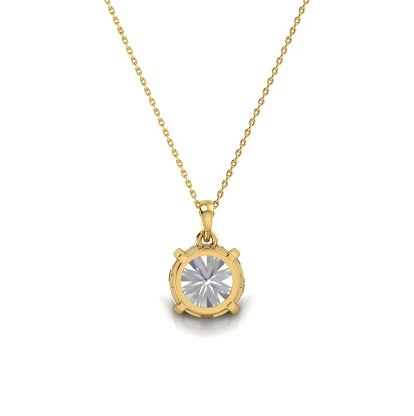 Gold Solitaire Diamond Pendant